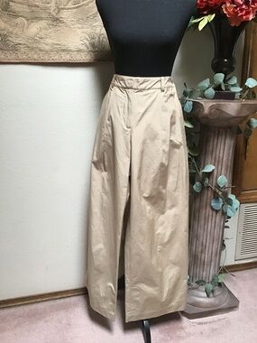 High-Waist Wide Leg Khaki Pants